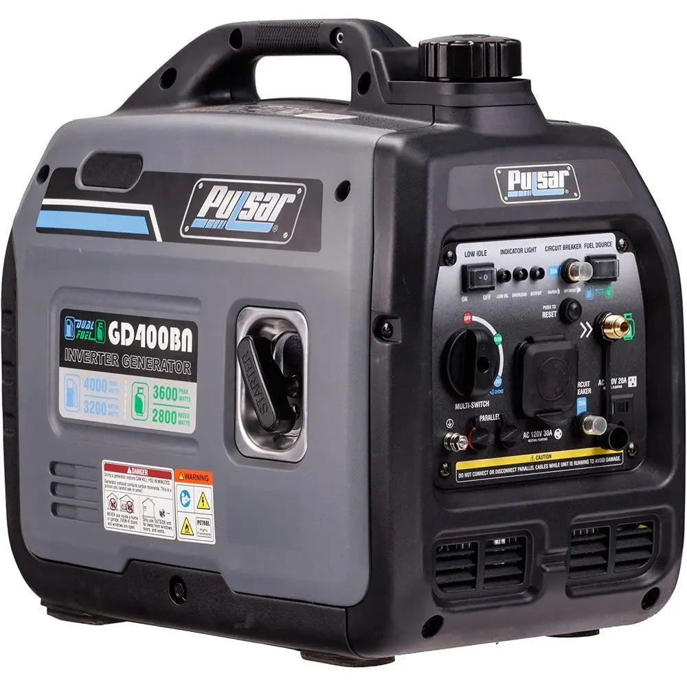 Portable 4000W Ultra-Quiet Dual-Fuel Generator with Parallel Capability, RV and CARB Approved