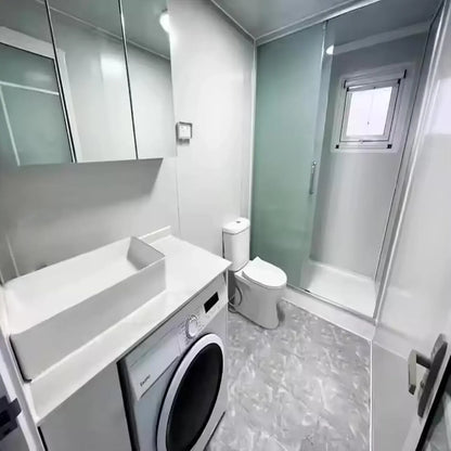 20ft Luxury Expandable Tiny Home for Sale, Prefab Folding Container House 2 Bedroom 1 Living Room 1 Bathroom