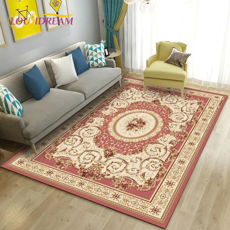 Turkish Bohemian Persian Area Rug Large, Carpet Rug for Living Room Bedroom Sofa Doormat Decoration, Kitchen Non-slip Floor Mat