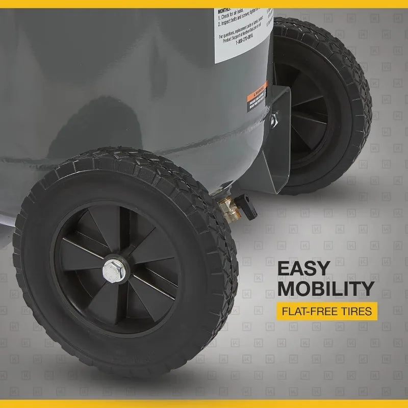 20-Gallon Air Compressor, 2 HP, 120 Volts, 175 PSI