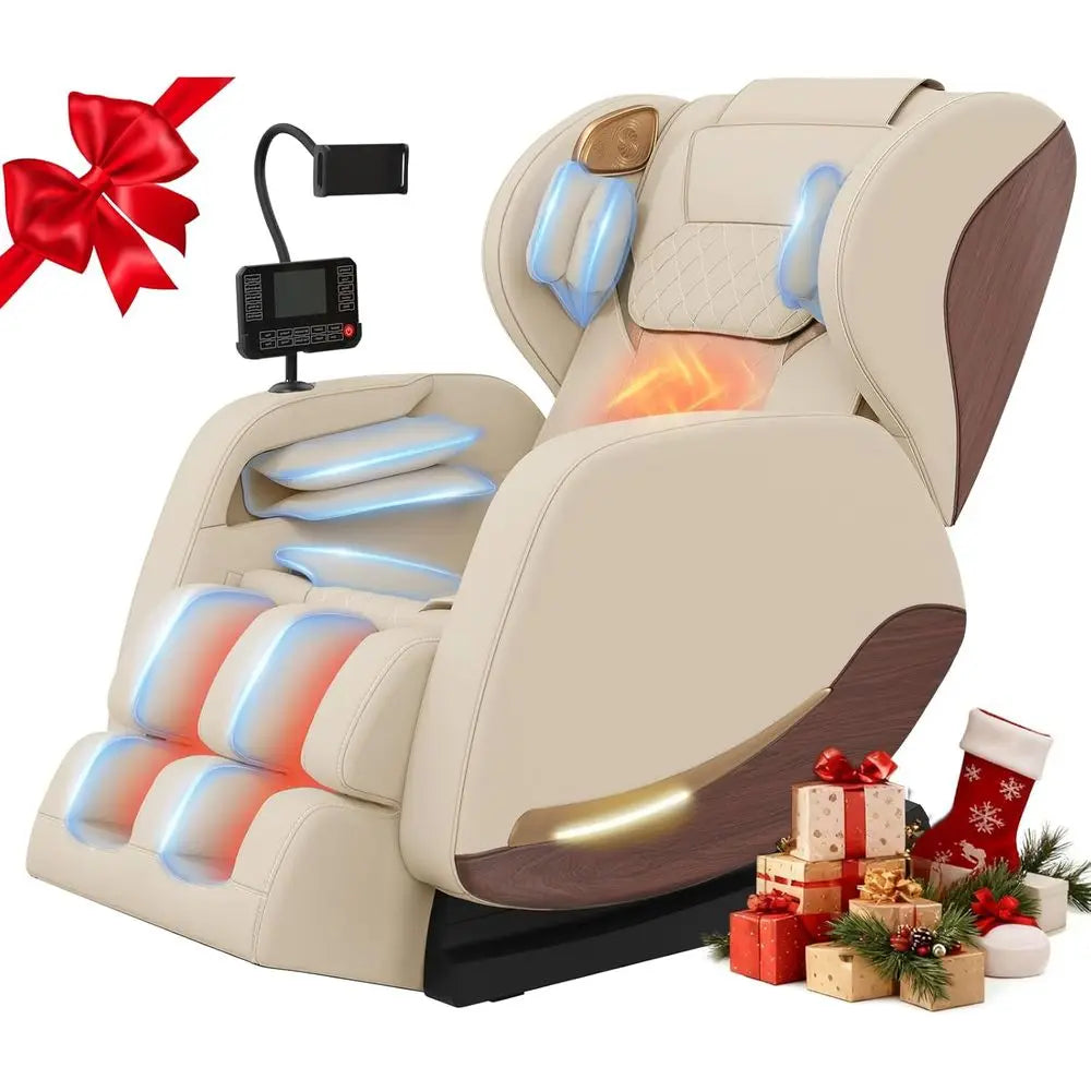 , Massage Chairs full Body and Recliner with 10 fixed Points, Zero Gravity, Wood Grain Leather, Customized