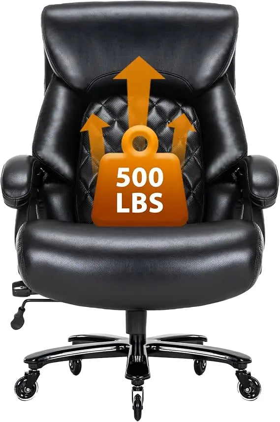 Big and Tall Office Chair for Heavy People, 500LBS High Back Extra Wide Heavy Duty Executive Office Chair