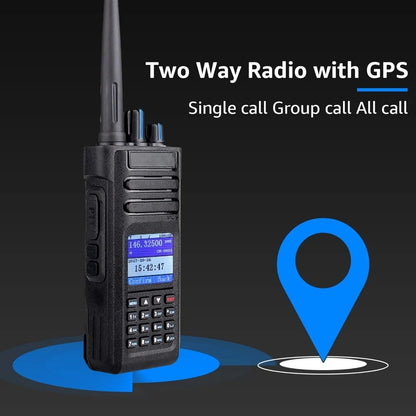 Two-Way Radios/Ham Radio, DMR/Analog Handheld Radio w/GPS, Dual Band Digital Two Way Radio,IP67Waterproof,