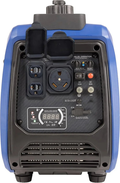2550 Peak Watt Super Quiet & Lightweight Portable Inverter Generator, RV Ready 30A Outlet, Gas Powered, Parallel Capable