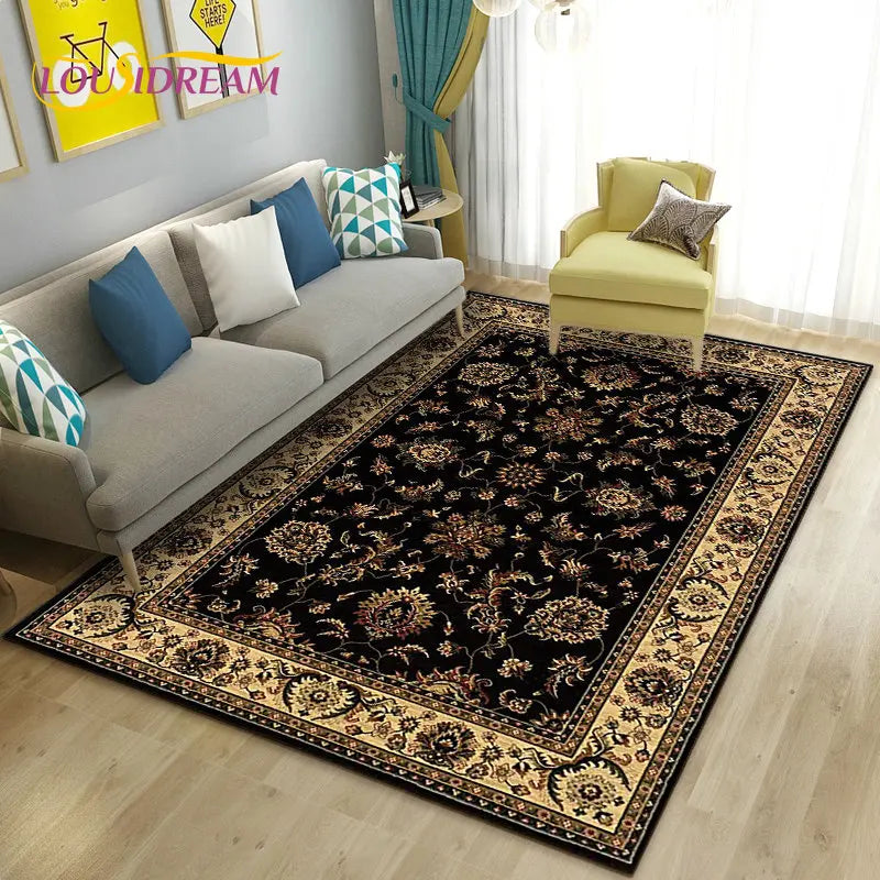 Turkish Bohemian Persian Area Rug Large, Carpet Rug for Living Room Bedroom Sofa Doormat Decoration, Kitchen Non-slip Floor Mat