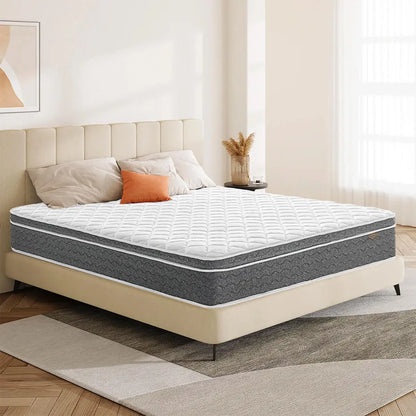 Motion Sensor Hybrid Mattress, Fiberglass Free, Medium Feel, Motion Isolation.