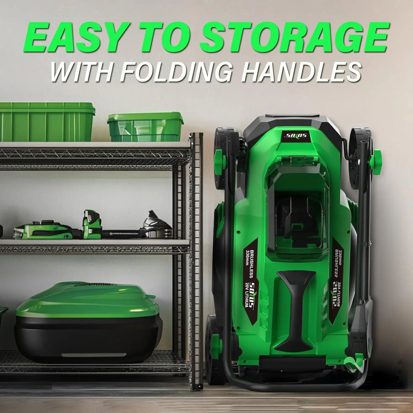 Customizable Electric Lawn Mower Cordless, 13 Inch 20V Lawn Mowers with Brushless Motor, 2-in-1 Lawn Mower,