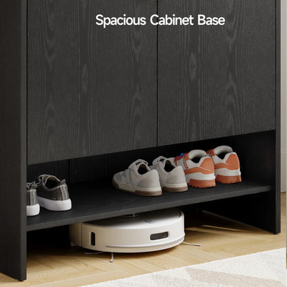 Shoe Cabinet, 6-Tier Shoe Storage Cabinet for Entryway, 45'' Large Wooden Shoe Organizer