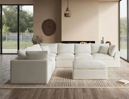 Oversized Modular Sectional, Couch, Deep Seat Sofa Cushion Covers Removable, Oversized Sectional Couches