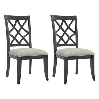 Extendable 7-Piece Retro Wooden Dining Set for 6, Curved Table & Upholstered Chairs