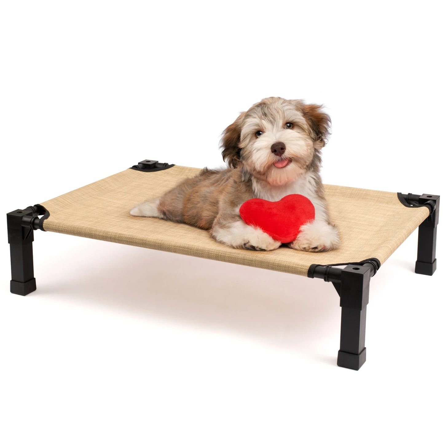 Elevated, Cooling Raised Pet Cot with Chew Proof Washable Breathable Mesh and Metal Frame, Portable