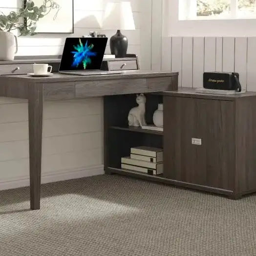 L-shaped family office desk