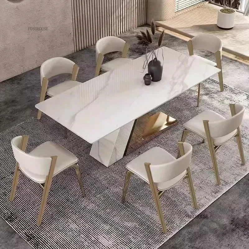 Luxury Designer Dining Chair Nordic Ergonomics Wedding Leather Dining Accent Chairs