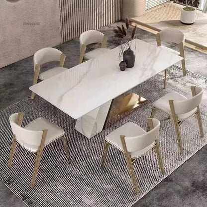 Luxury Designer Dining Chair Nordic Ergonomics Wedding Leather Dining Accent Chairs