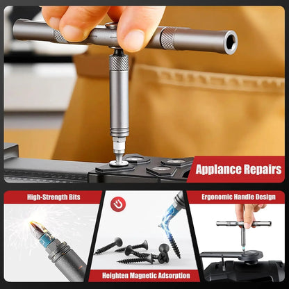 24 in1 Multifunction Ratchet Screwdriver Set, Multi Magnetic Bits, Mini Repair Tool Kit.