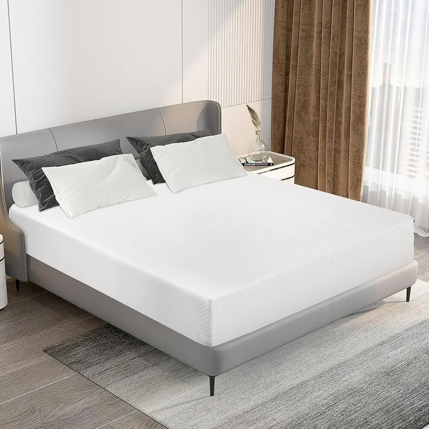 Mattress with Memory Foam 6/8/10/12/14 Inch Cooling-Gel Queen Mattress,Full Size Mattress