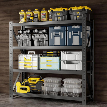 5000LBS Heavy Duty Garage Shelving Units, Adjustable Storage Shelves, Metal Storage Racks Industrial Shelving Utility