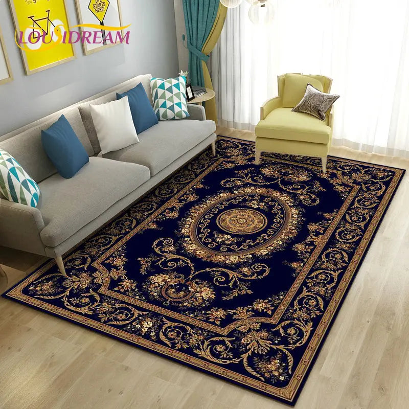 Turkish Bohemian Persian Area Rug Large, Carpet Rug for Living Room Bedroom Sofa Doormat Decoration, Kitchen Non-slip Floor Mat