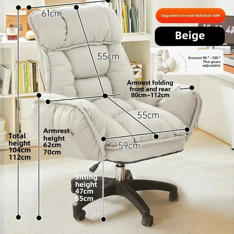 Footrest, Wheels, Student Relaxing Gaming Office Chair