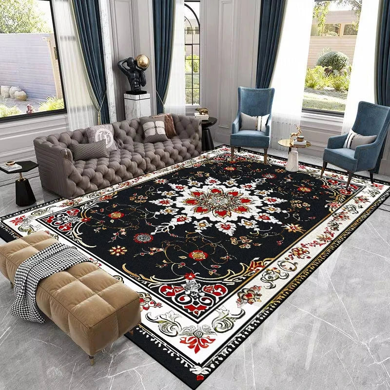 Luxury Persian Large Size Carpets Living Room Decoration, Home Non-slip Bedroom Rug