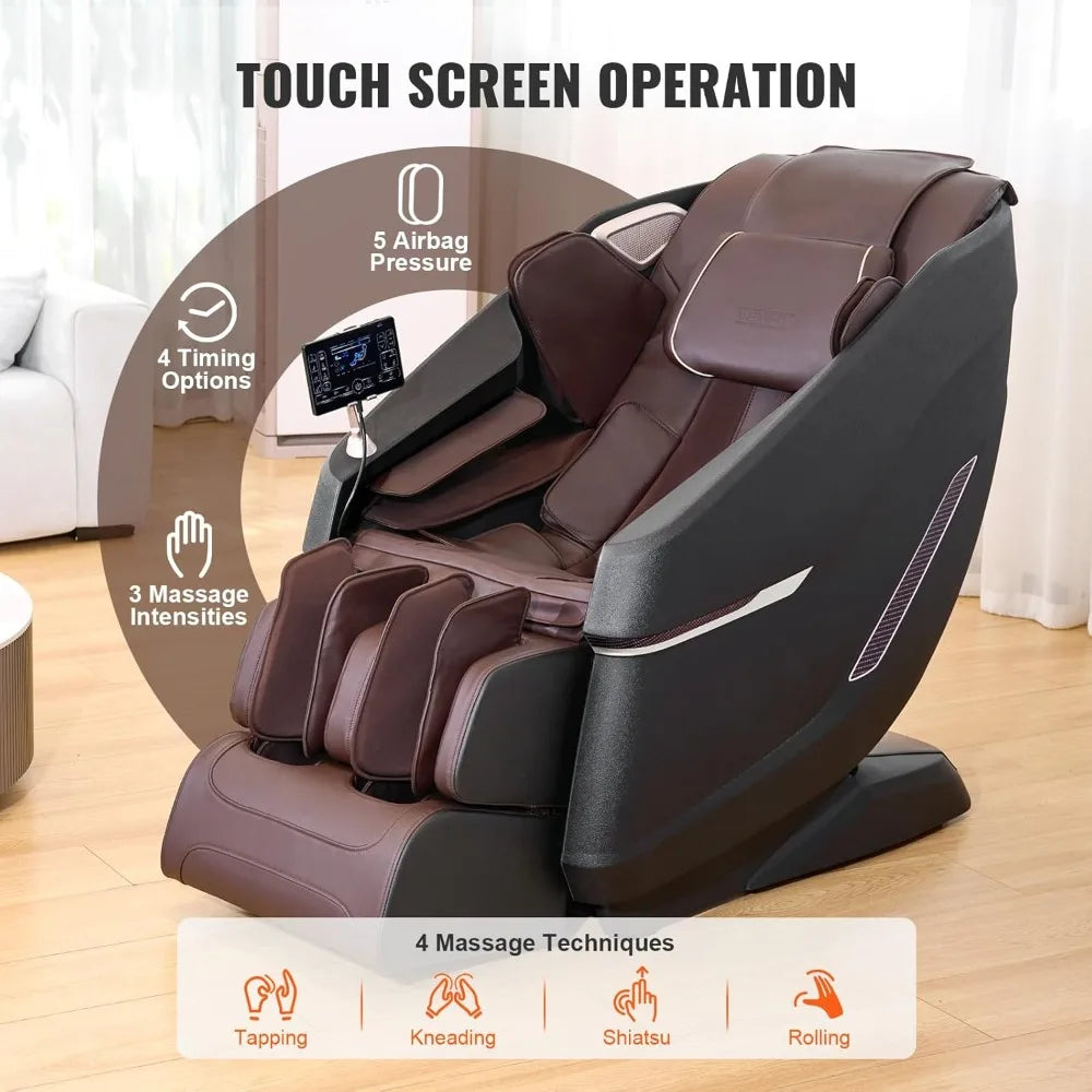 Full Body Massage Chair, SL-Track Zero Gravity Massage Recliner, 3D Shiatsu, Body Scan, Heating, Bluetooth Speaker