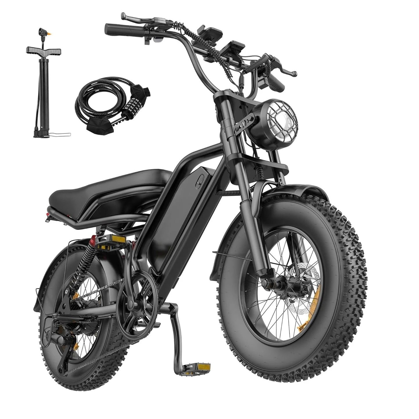 500W/750W Fat Tire Electric Dirt Bike for Adults, 48V 13.5AH/18AH Removable Battery 16"/20" Electric Motorcycle,