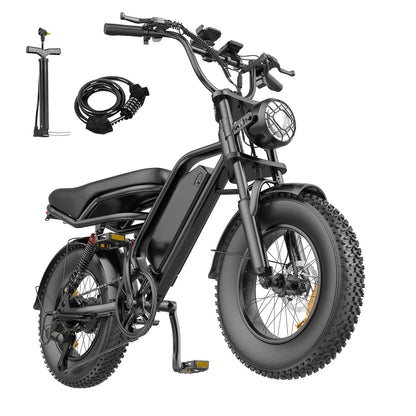 500W/750W Fat Tire Electric Dirt Bike for Adults, 48V 13.5AH/18AH Removable Battery 16"/20" Electric Motorcycle,