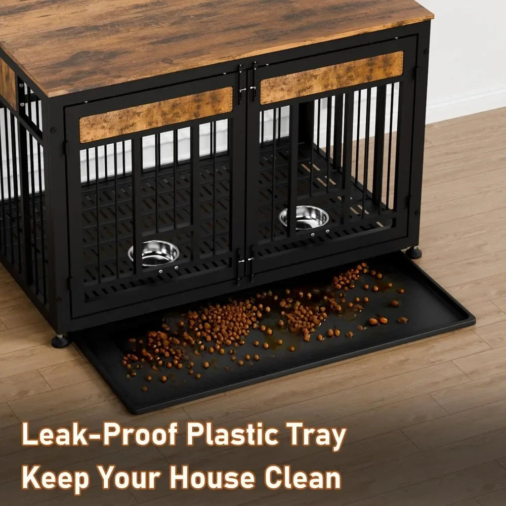 48 Inch Heavy Duty Dog Crate Furniture for Large Dogs, , Extra Large Wooden Cage Kennel