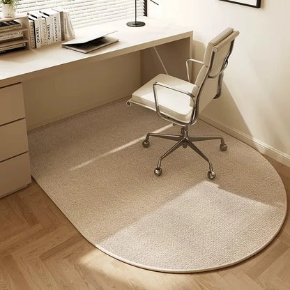 Chair Floor Mat, Study ,Bedroom ,Beige Striped Rug,  Anti-slip Area Rug