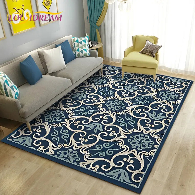 Turkish Bohemian Persian Area Rug Large, Carpet Rug for Living Room Bedroom Sofa Doormat Decoration, Kitchen Non-slip Floor Mat