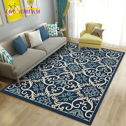 Turkish Bohemian Persian Area Rug Large, Carpet Rug for Living Room Bedroom Sofa Doormat Decoration, Kitchen Non-slip Floor Mat