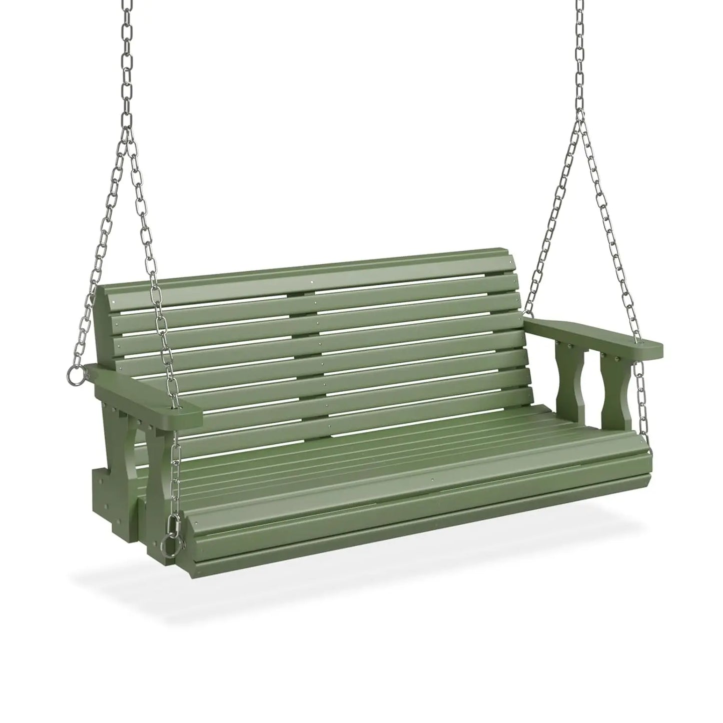 Upgraded Patio Wooden Porch , Heavy Duty 880 LBS, Swing Chair Bench with Hanging Chains