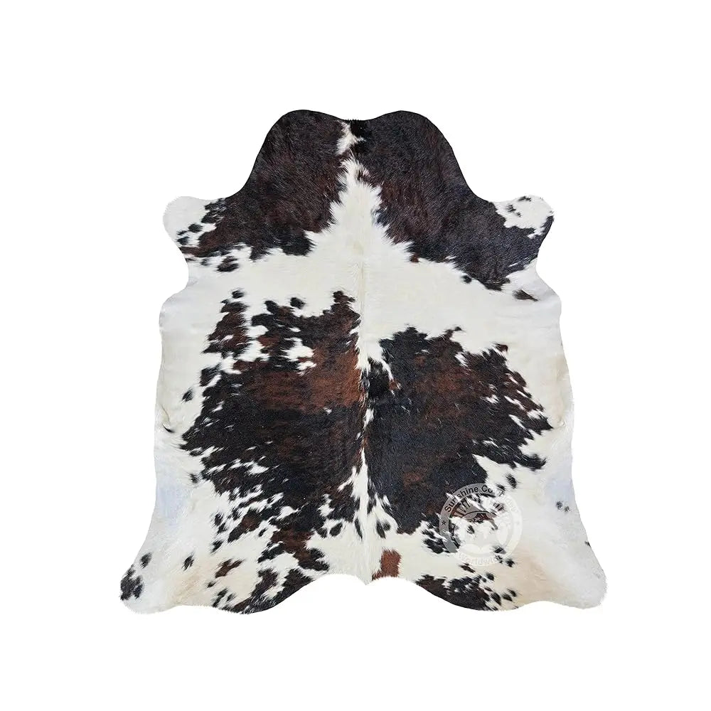 100% Genuine Tricolor Cow Skin Leather Cowhide Rug & Floor Carpet