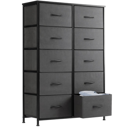 10 Fabric Drawers Wardrobe Steel Frame Closet For Storage Cabinet Living Room Of Furniture