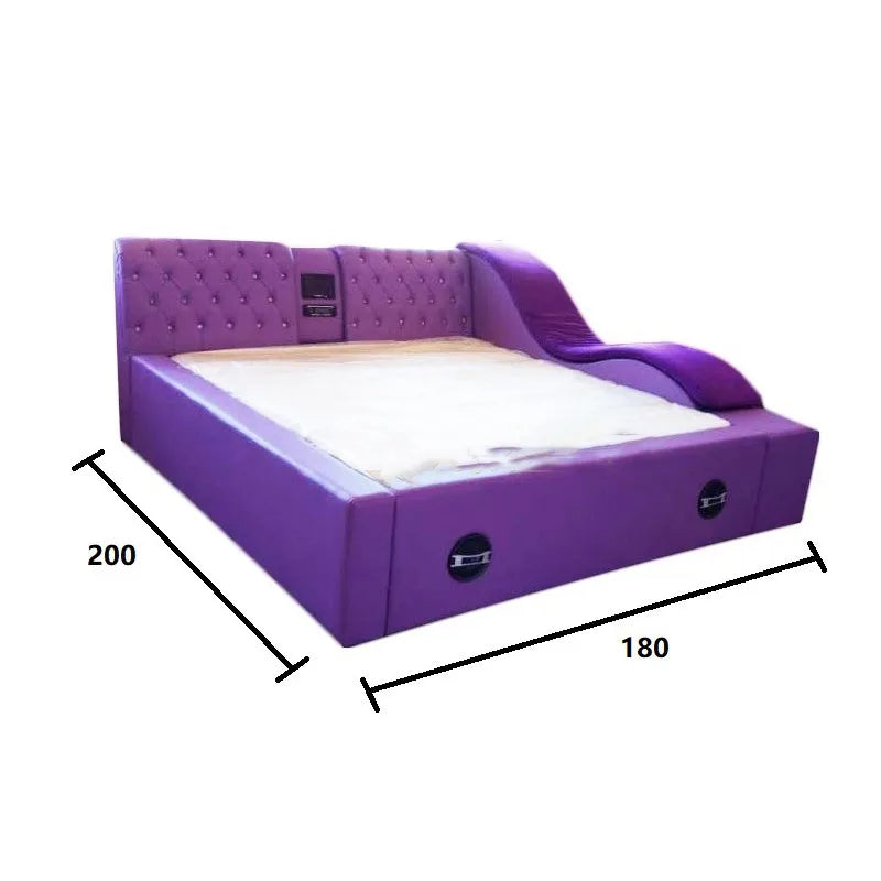 Electronic Japanese Bed Unique Massager Queen Double Smart Bed Lounge Upholstery Bedroom Furniture