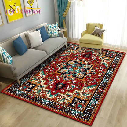 Turkish Bohemian Persian Area Rug Large, Carpet Rug for Living Room Bedroom Sofa Doormat Decoration, Kitchen Non-slip Floor Mat