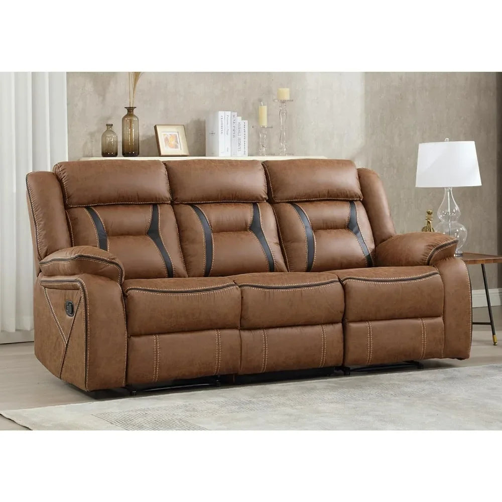 faux leather manual reclining sofa,, couch furniture