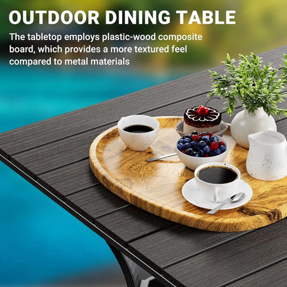 5 Piece,  4 Swivel Dining Chairs & 1 Large Dining Table ,Bistro Furniture Set