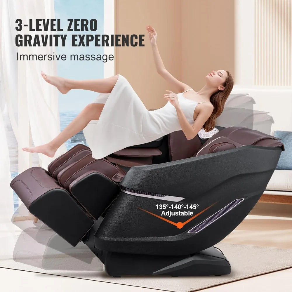 Full Body Massage Chair, SL-Track Zero Gravity Massage Recliner, 3D Shiatsu, Body Scan, Heating, Bluetooth Speaker