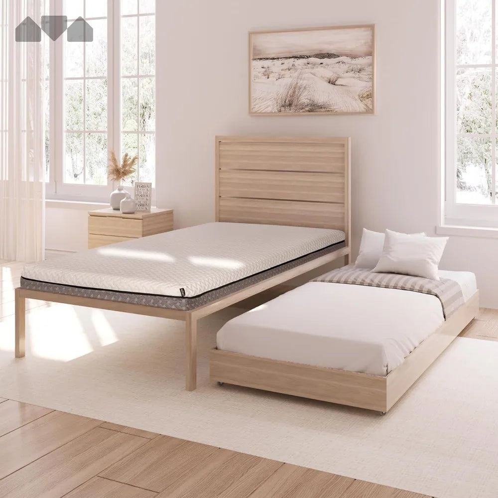 5 in. Deluxe Memory Foam Mattress Cot, Dual-Sided - for Bunk Bed, Daybed, Trundle or Folding Bed Replacement (73.5x31x5