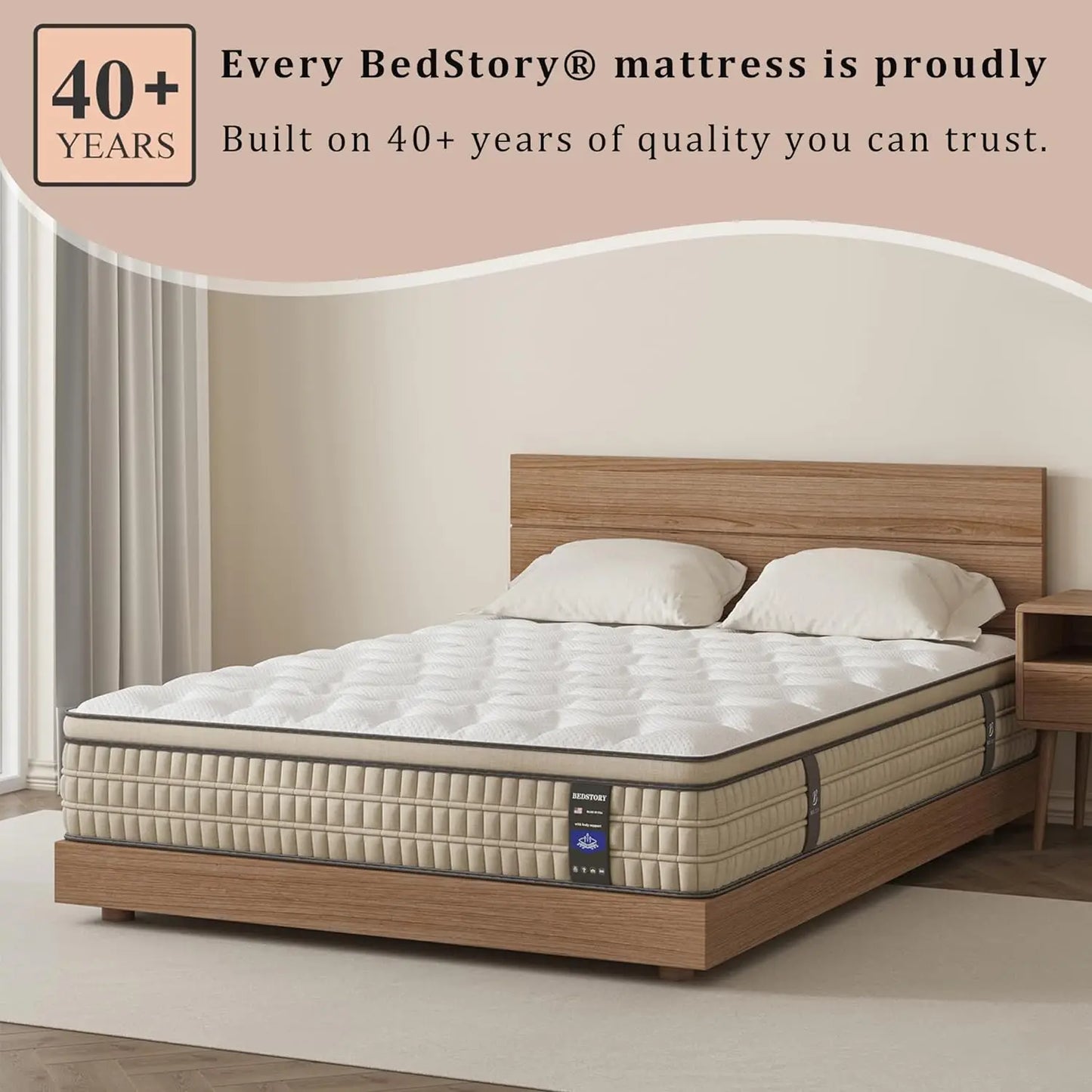 12 Inch Full/King Hybrid Gel Memory Foam Mattress, Queen Size Mattress with Breathable Fabric