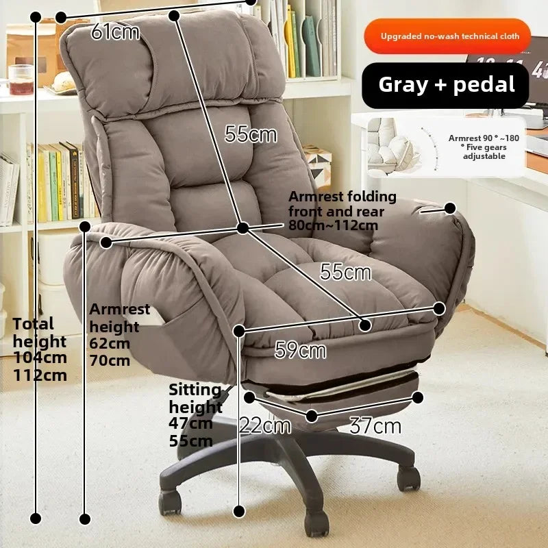 Footrest, Wheels, Student Relaxing Gaming Office Chair