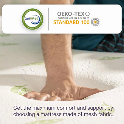 6 Inch Green Tea Infused Memory Foam Mattress, Twin Size, CertiPUR-US Certified, Bed in a Box