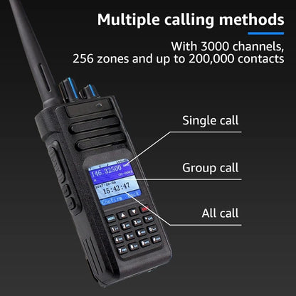 Two-Way Radios/Ham Radio, DMR/Analog Handheld Radio w/GPS, Dual Band Digital Two Way Radio,IP67Waterproof,