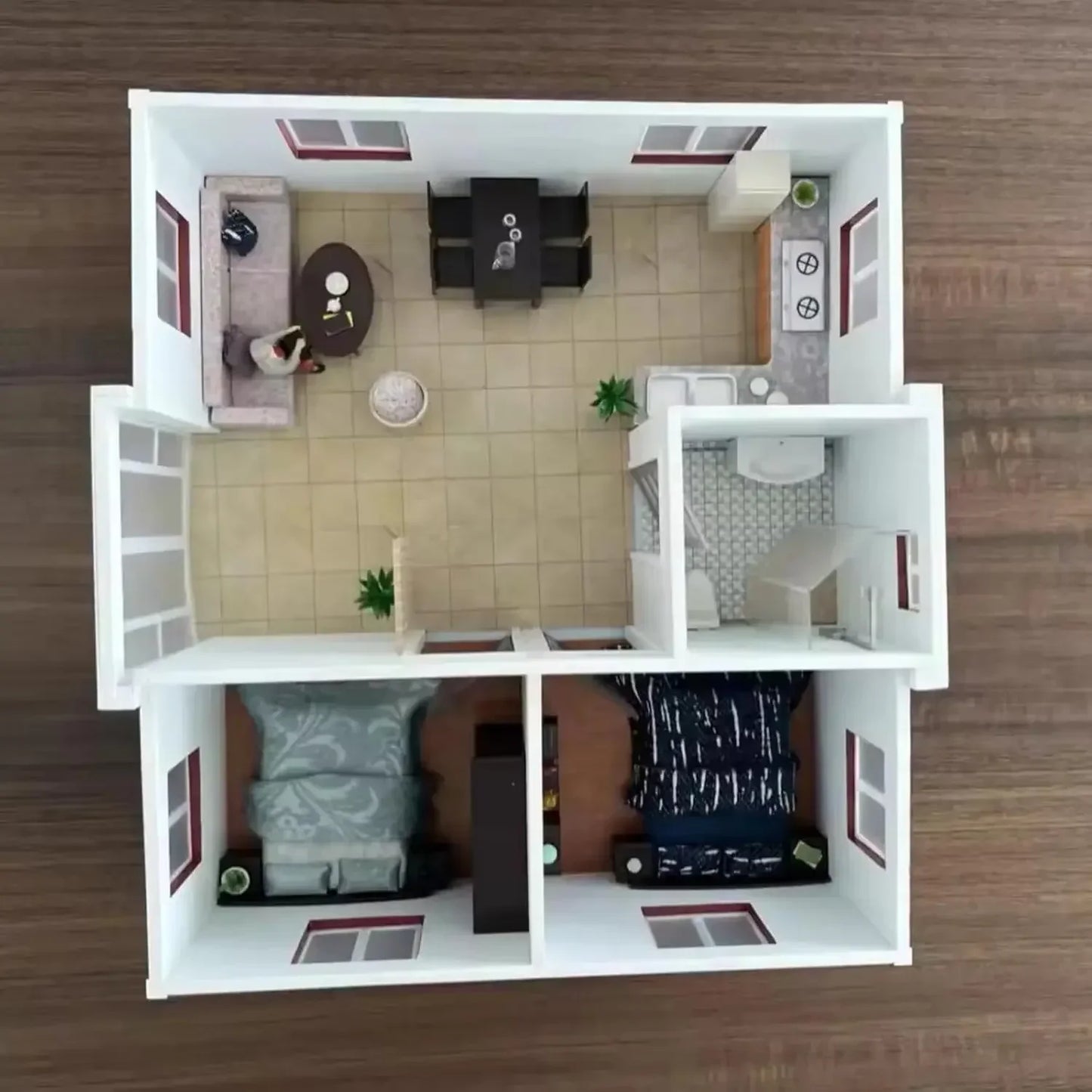 Modular Foldable Expandable Container Houses to Live in for Adults with 2-3 Bedrooms 1 Fully Equipped Kitchen & Bathroom Mobile