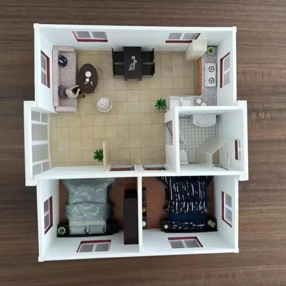 Modular Foldable Expandable Container Houses to Live in for Adults with 2-3 Bedrooms 1 Fully Equipped Kitchen & Bathroom Mobile