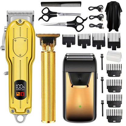 Professional Barber Cordless Hair Grooming Kit