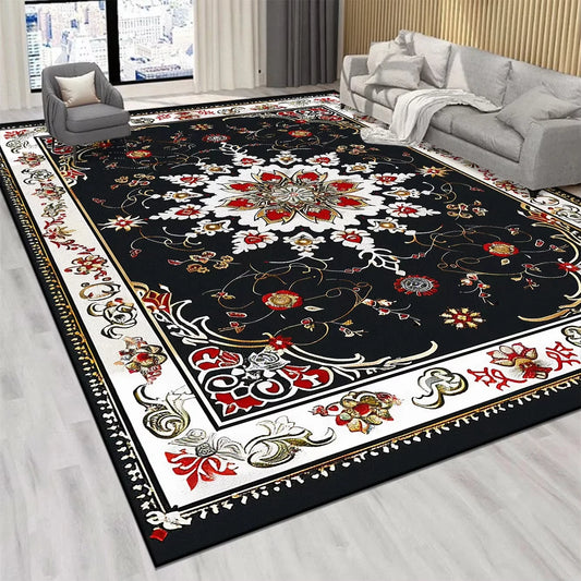 Luxury Persian Large Size Carpets Living Room Decoration, Home Non-slip Bedroom Rug