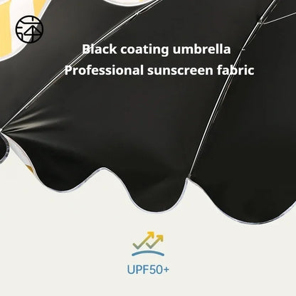 Patio Umbrella, Strip Style, Large Beach Umbrella, Outdoor, Garden Sun, Umbrella Big Size with Base