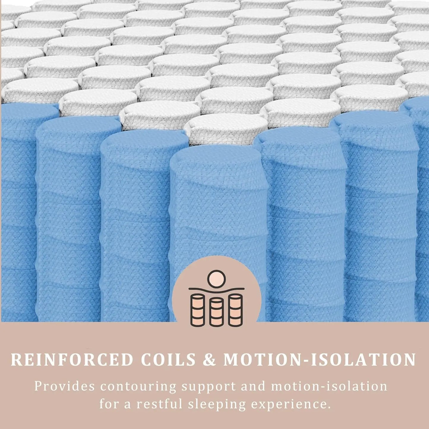 12 Inch Full/King Hybrid Gel Memory Foam Mattress, Queen Size Mattress with Breathable Fabric